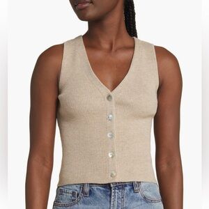 Rails Tan Button-Up Tank